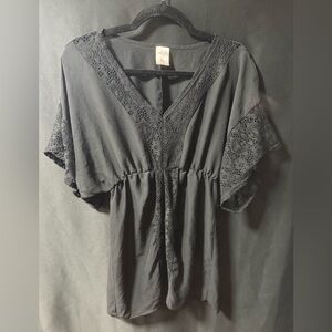 Xhilaration Black Lace Swim Coverup
